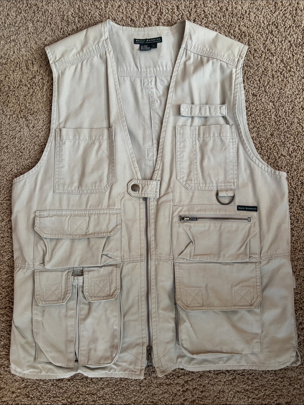 Royal Robbins Beige Multi-Pocket Tactical/Travel Vest